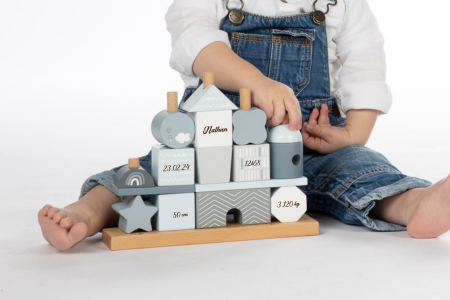 Bloc de construction bleu