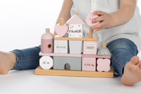 Bloc de construction rose