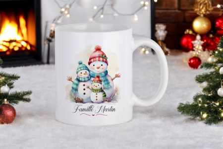 Tasse Famille Bonhomme de neige