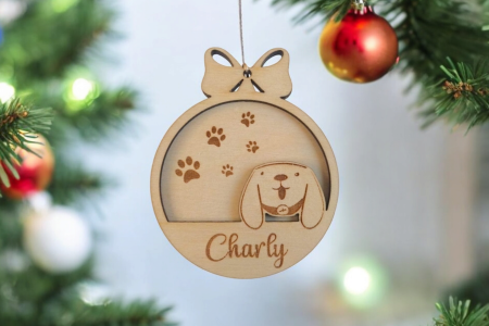 Boule de Noël chien