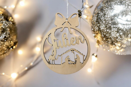 Boule de Noël Crêche