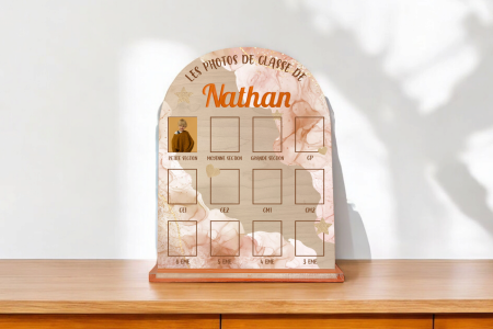 Pancarte Photo de classe Aquarelle nougat