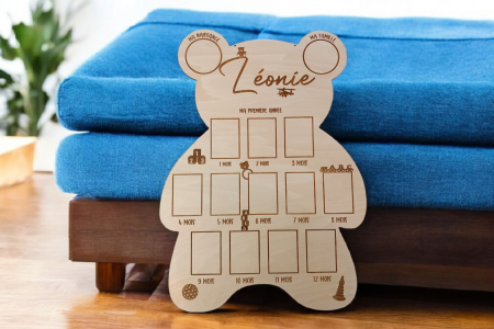 Pancarte Ourson - Ma première année