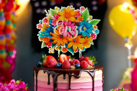 Cake topper Bouquet Floral