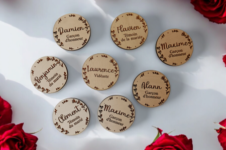 Badge aimanté Cercle floral