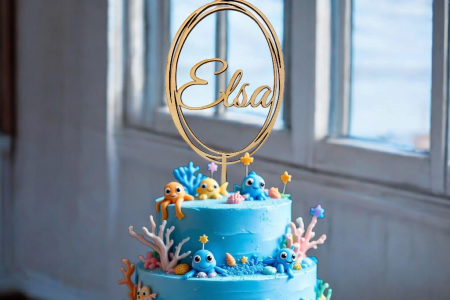 Cake Topper Couronne Ovale