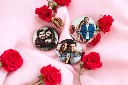 Badge aimanté avec photo