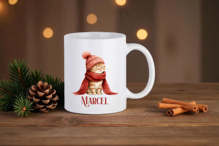 Tasse Chaton de Noël