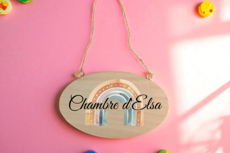 Plaque de porte Arc en ciel