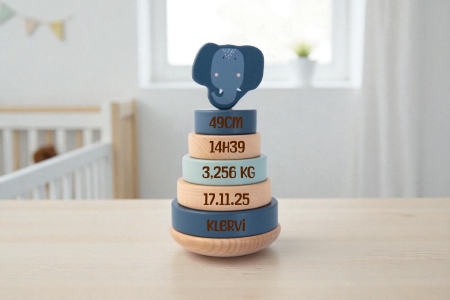 Tour à empiler - Eléphant - Trixie Baby