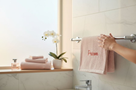 Serviette de bain personnalisé Hortensia