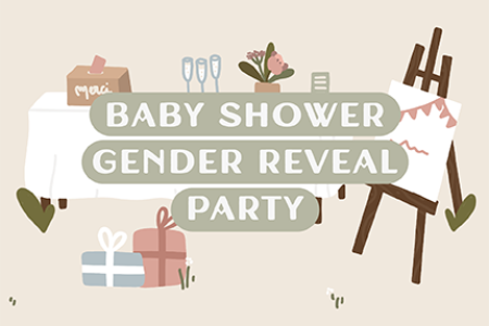 Baby shower, gender reveal party