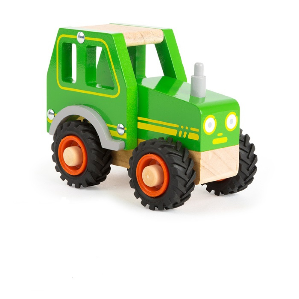 Jouet personnalisé de tracteur et de remorque en bois Jumini Gravé au laser  avec le nom de l'enfant Convient aux enfants de 2 ans et plus aide à la  coordination œil-main 