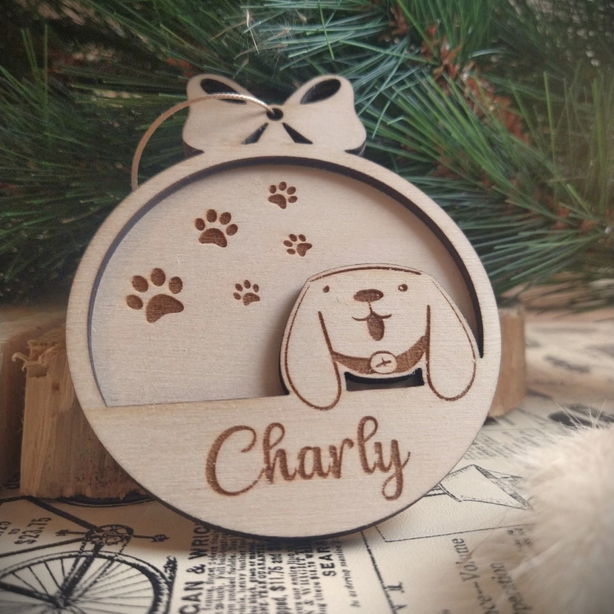 Lettre Du Père Noël Avec Mon Chien - Ornement Acrylique Personnalisé A Lettre Du Père Noël Avec Mon Chien - Ornement Acrylique Personnalisé A