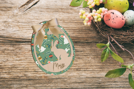 Œuf de Pâques Lapin Blanc