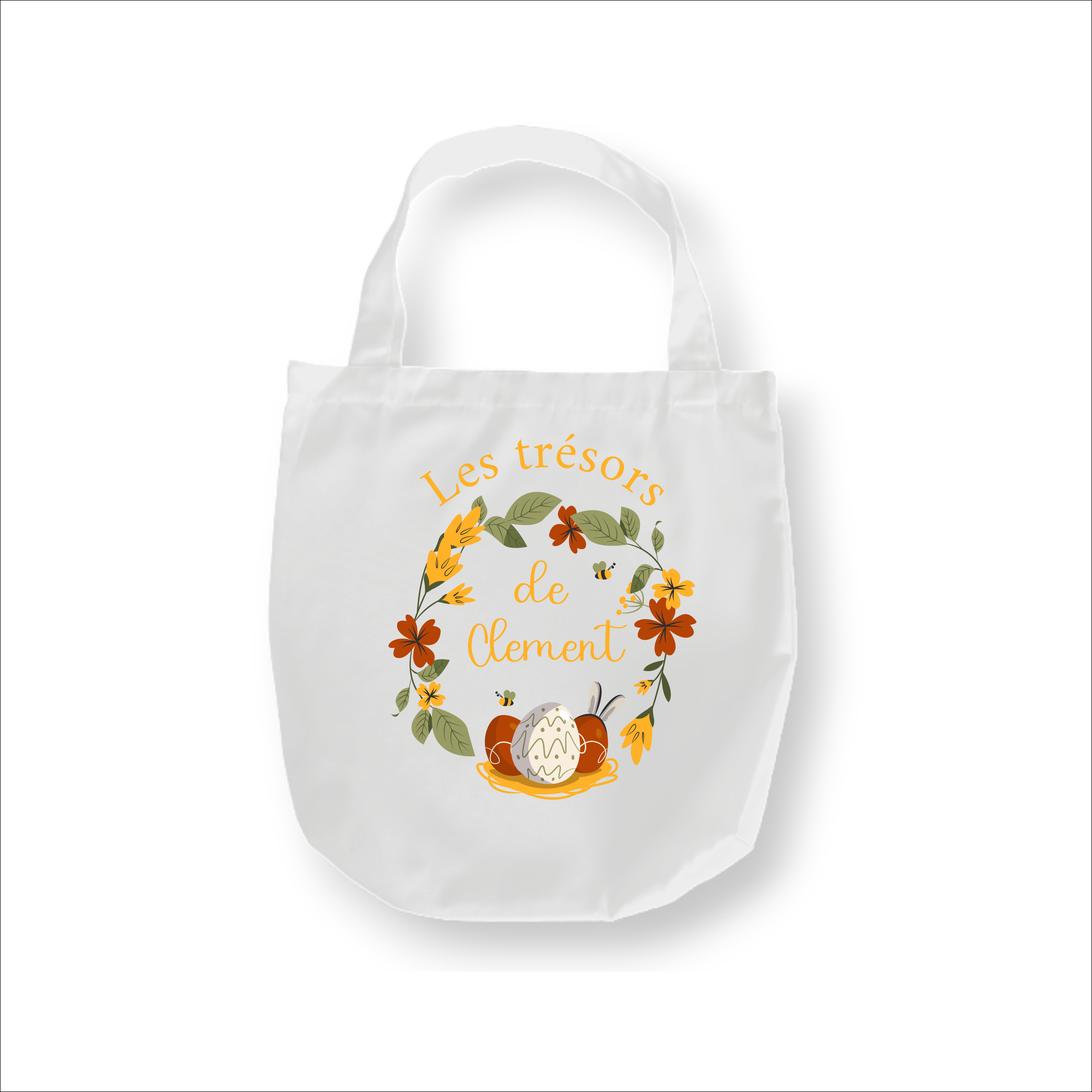 Sac tissu top personnalisé prenom