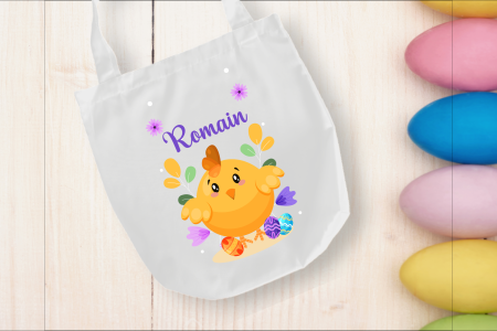 Sac tissu Couronne poussins & œufs