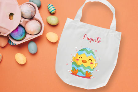 Sac tissu Poussin dans sa coquille