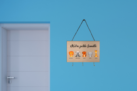 Support à clé Famille animaux