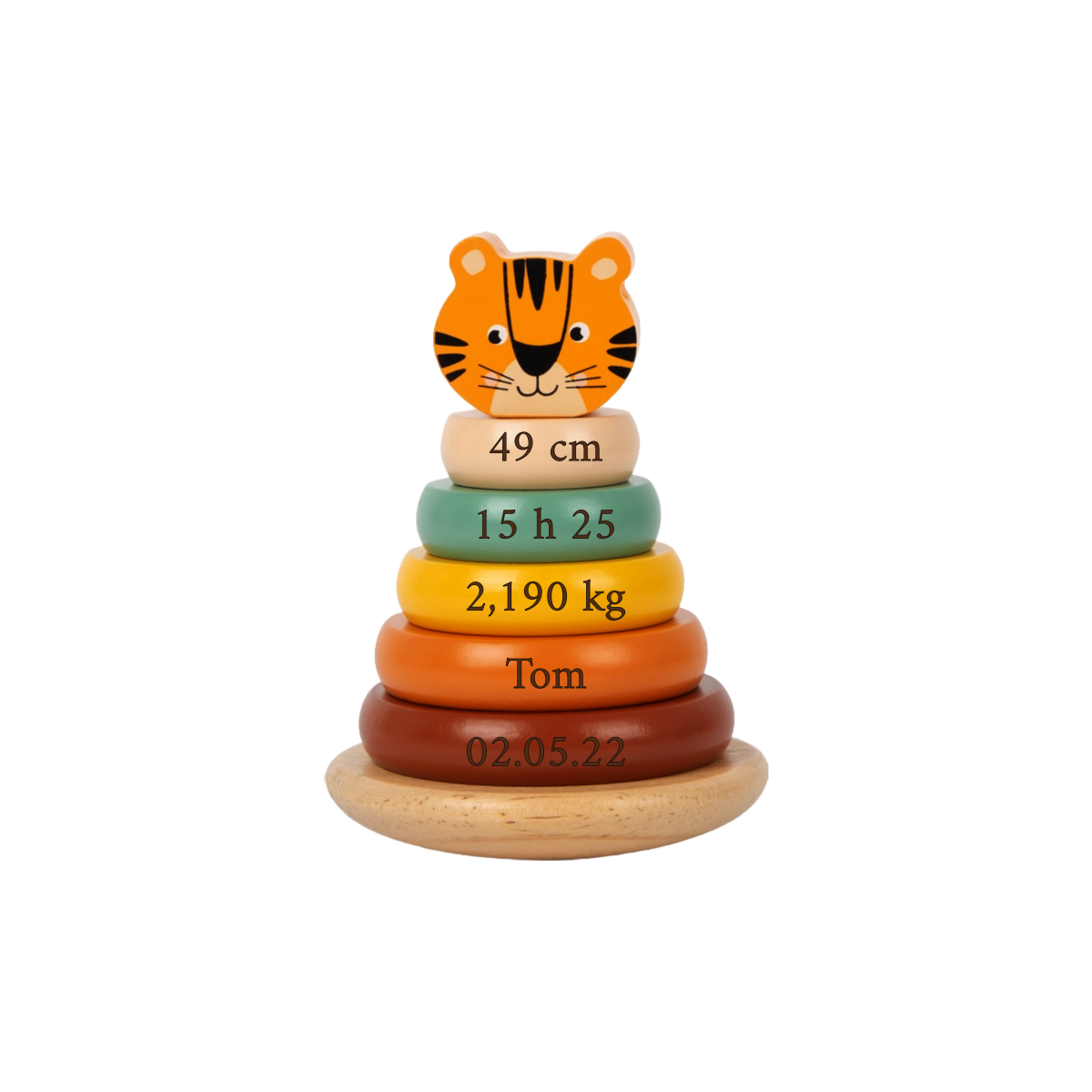 Tour empiler safari personnalis en bois