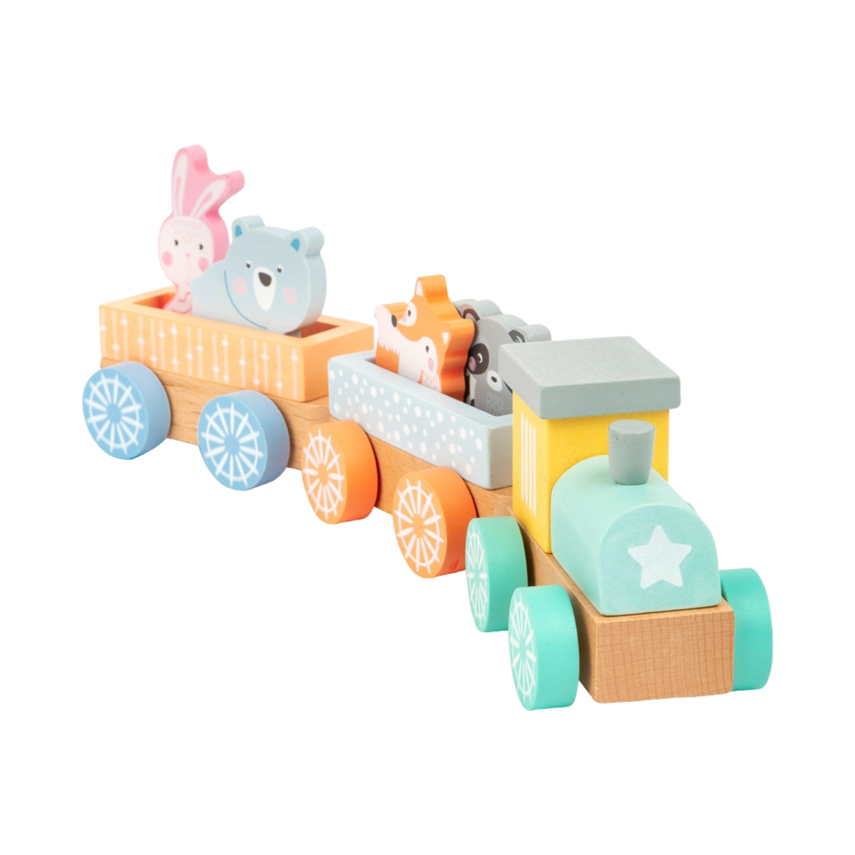 Petit train en bois personnalisable Cadeau naissance personnalisé