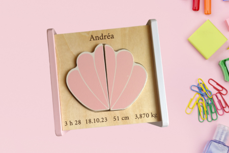 Boîte à formes coquillage rose