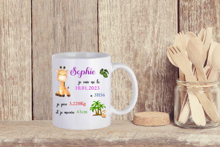 Tasse Naissance Bébé Girafe