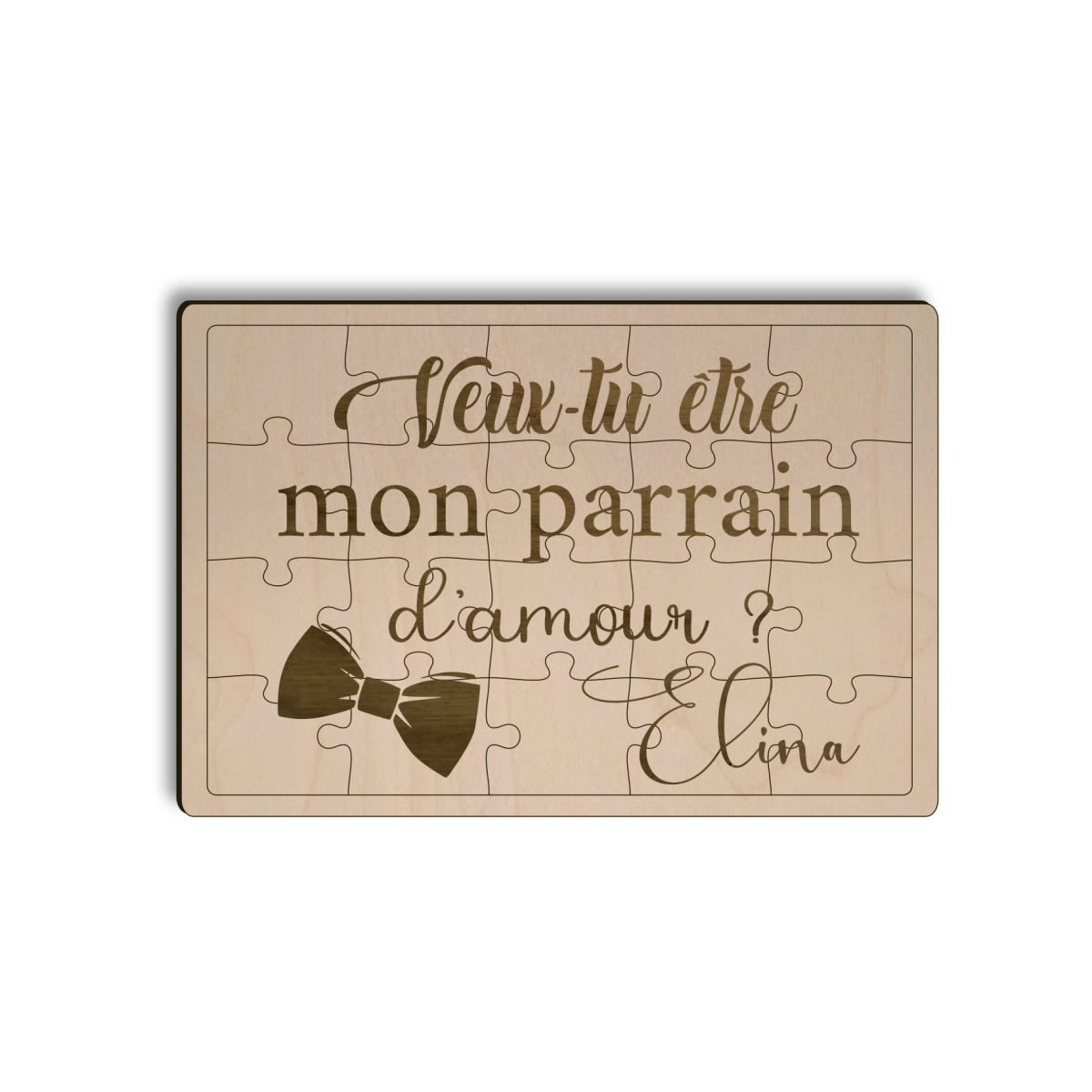 Puzzle demande parrain marraine