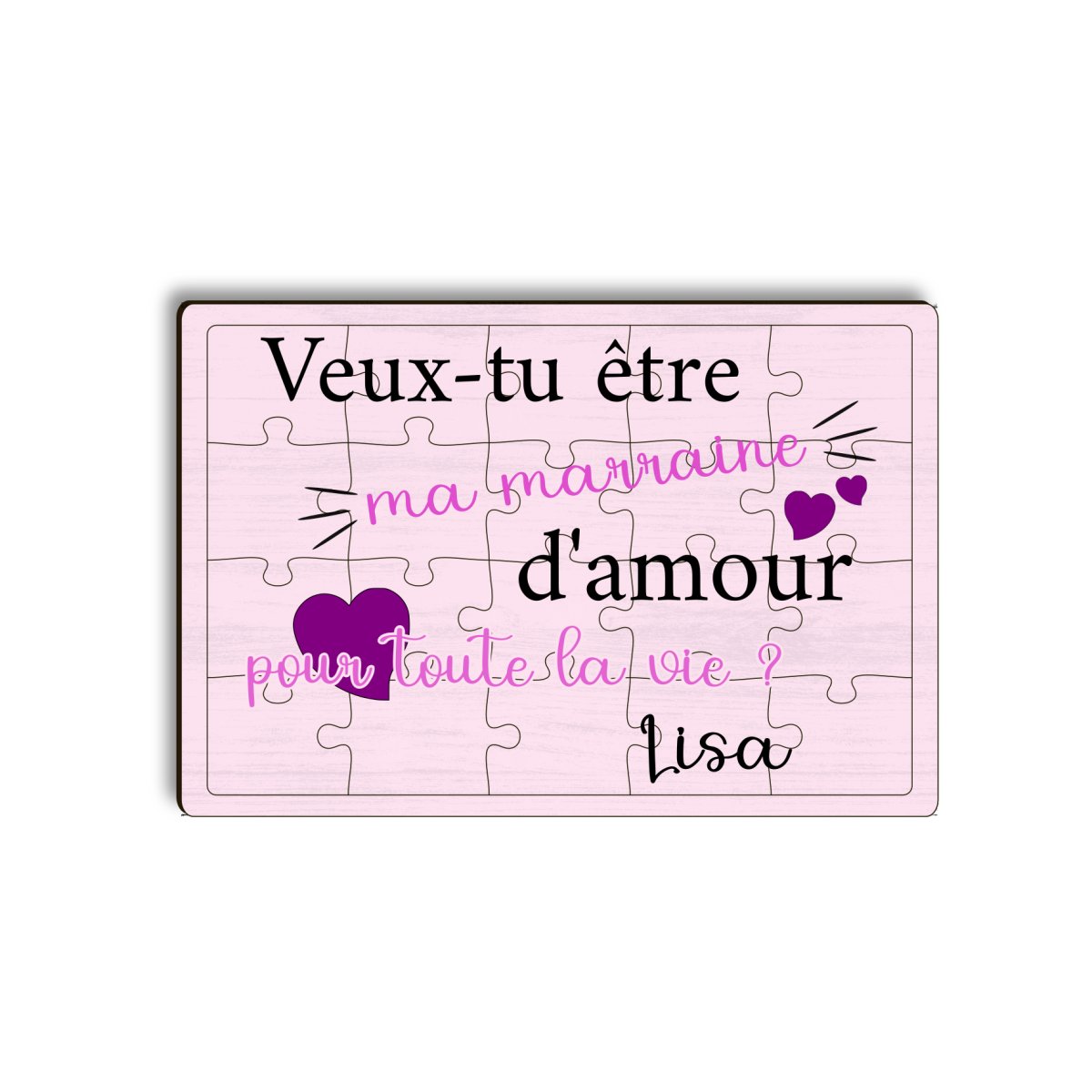 Puzzle demande parrain marraine