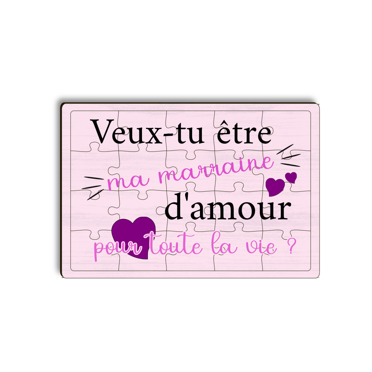 Puzzle demande parrain marraine