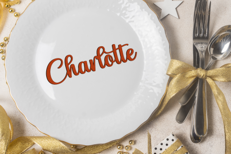 Marque place bois terracotta