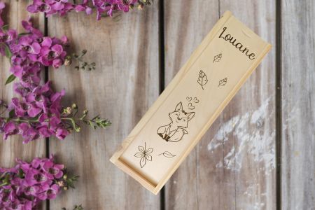 Boîte à bouteille de vin Renard