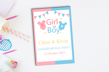 Pancarte gender reveal party