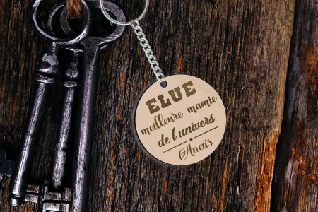 Porte-clés Elue meilleur mamie de l'univers