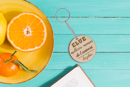 Porte-clés Elue meilleur maman de l'univers