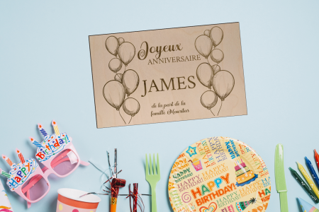 Carte Joyeux Anniversaire Ballon