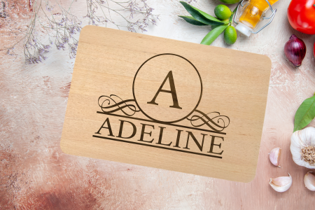Petite planche à découper Monogramme