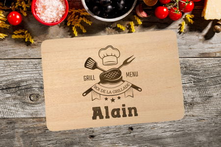 Petite planche à découper Roi de la grillade