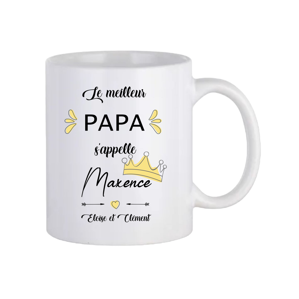 Mug Céramique CMP "Papa Cool Papa Poule" - Cadeau Fête Des Pères, Anniversaire, Bleu