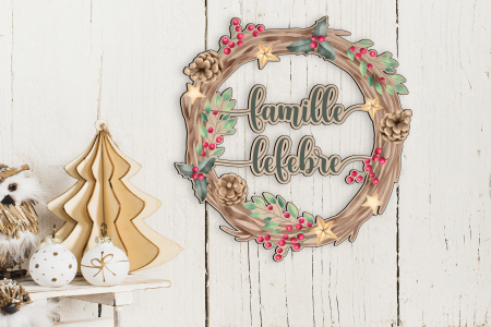 Couronne Noël La famille