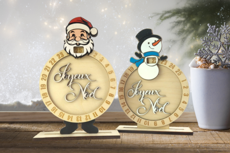 Calendrier de l'avent avec support