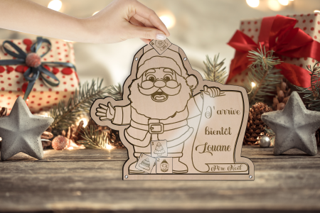 Calendrier de l'avent - Cadre à message père Noël