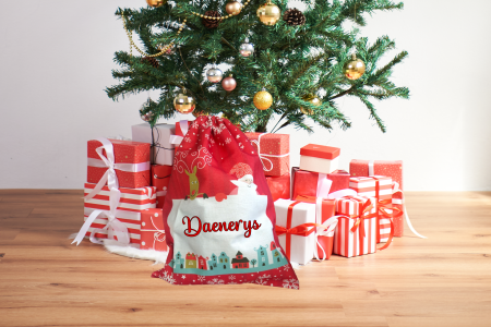 Hotte du Père Noël - Rouge