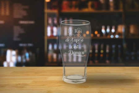 Verre à bière Le roi de l'apéro