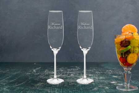 Flûte à champagne Monsieur - Madame