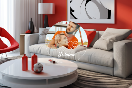 Boule photo cœur